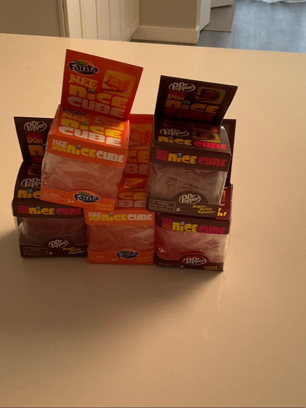 Fanta & Dr Pepper Branded Orange and Brown Home Accent Cubes - Pack